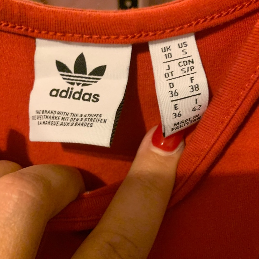 Red Adidas dress